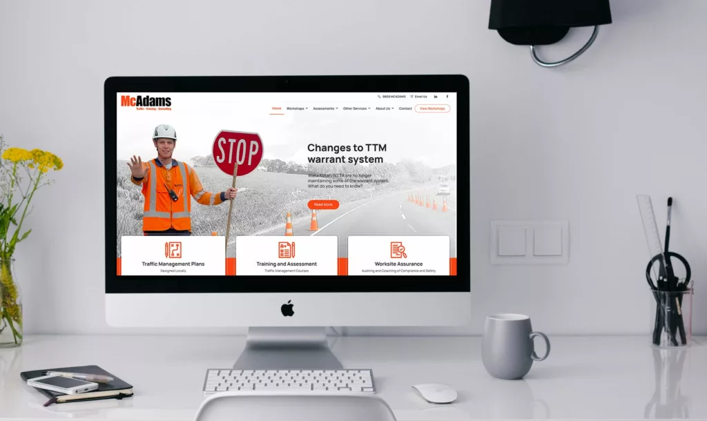 McAdams website desktop view McAdams website desktop view